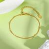 Adjustable Stainless Steel Snake Chain Bead Bracelet for Women,Handmade Cute Thin Dainty Wrist Bracelets