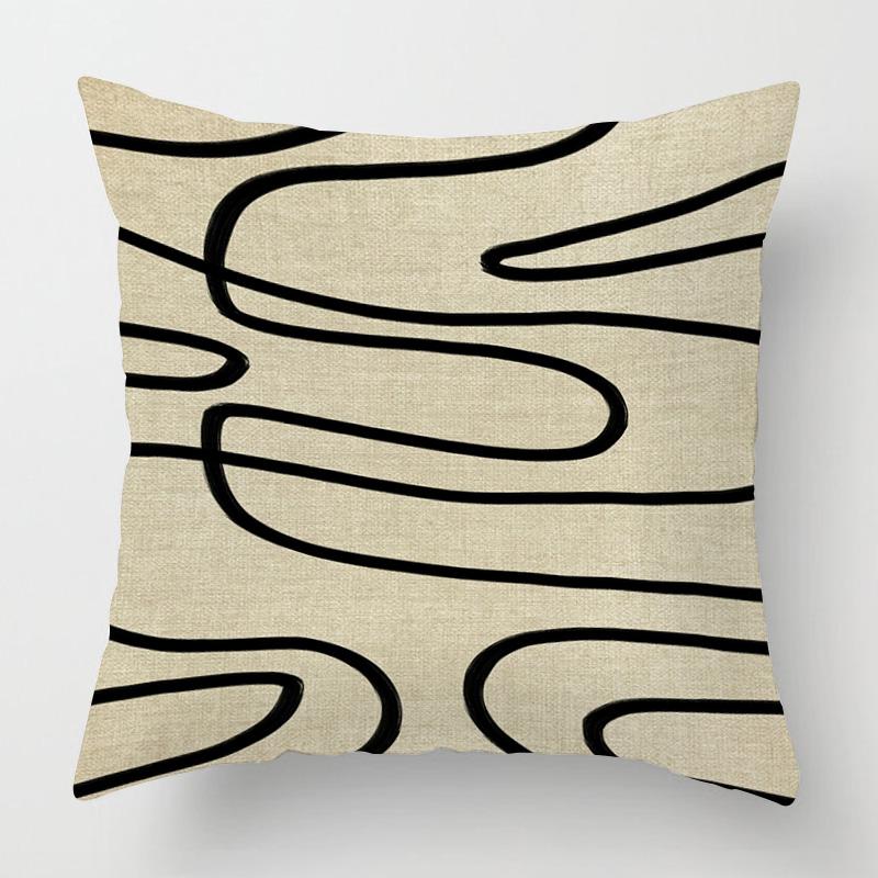 Декор для дома Абстрактный Черно-белый Узорчатый Чехол на Подушку Чехол на Подушку с Рисунком Подходит для Дивана Спальни Автомобиля Чехол на Подушку 40x40cm