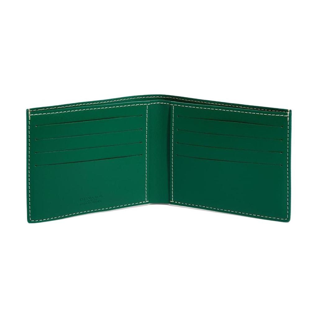 Goyard Victoire Monogram Opvouwbare Canvas en Leer Portemonnee Unisex Portemonnee Zwart Blauw Groen VICTO8PMLTY