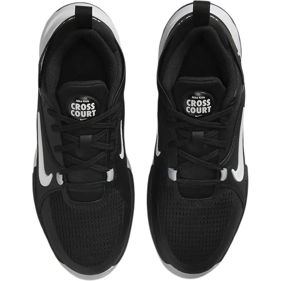 Nike Crosscourt Low top Basketball Shoes Black White Kids' FN2231-002