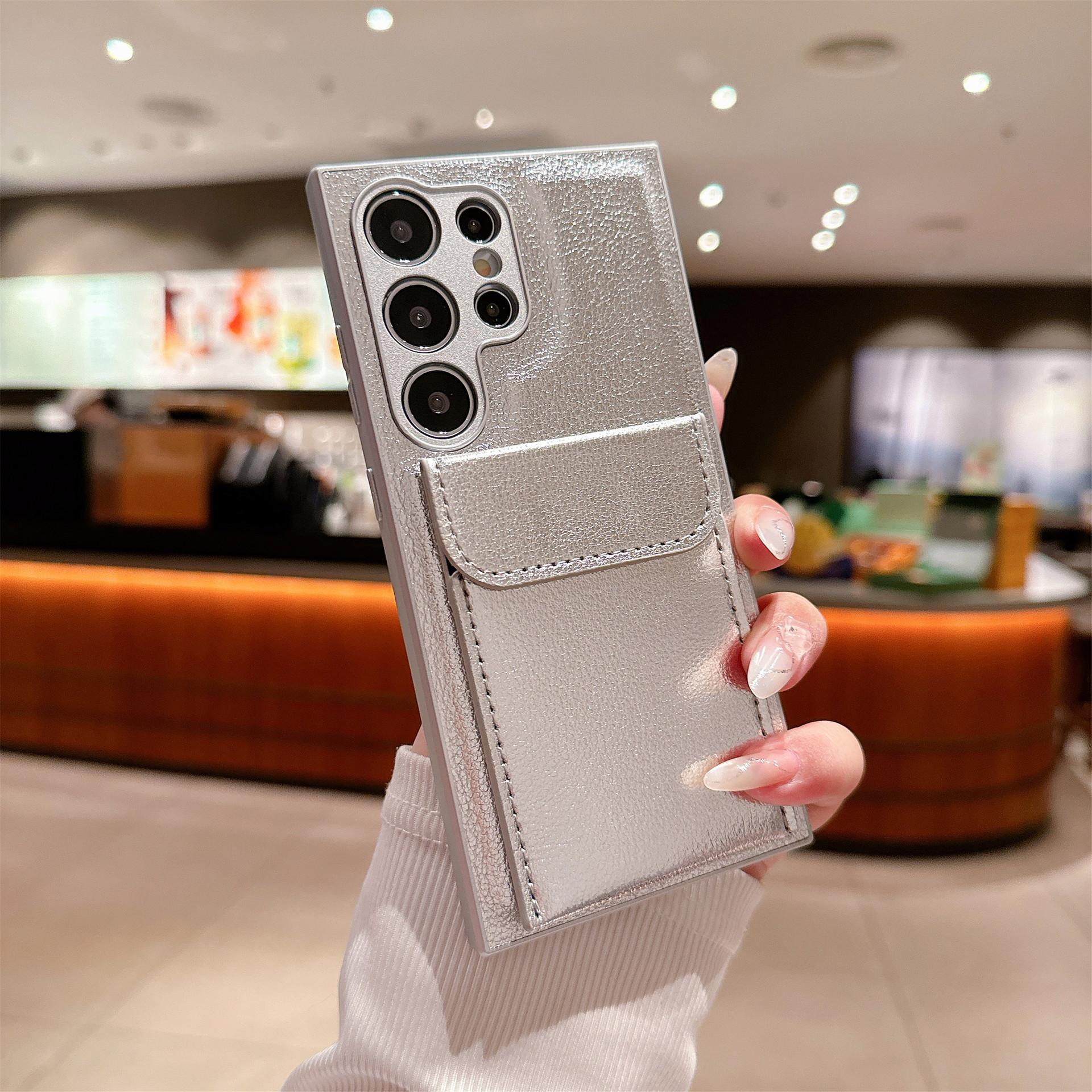 

Lychee Leather Pattern Suitable for Samsung Galaxy S25ultra Leather Mobile Phone Case S24plus Card Bag Holder Galaxy S25