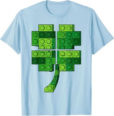 St Patricks Day Shamrock Building Blocks Bricks Unisex T-Shirt