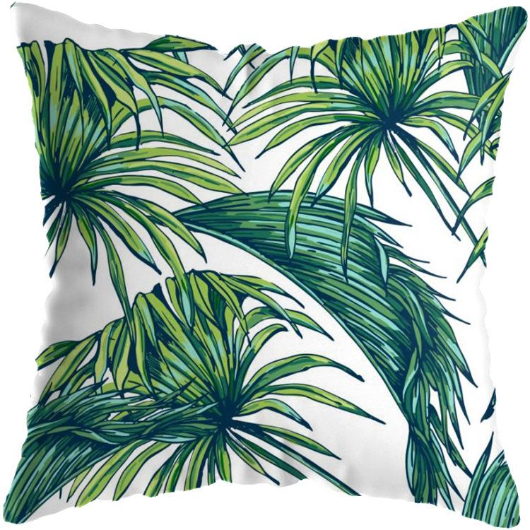 Soft Pillow Cushion Covers 45x45 Cm Decorative Pillows Throw Green Patterns Pillowcase for Sofa Home
