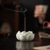 Creative Lotus Ceramic Incense Burner for Home, Zen Tea Ceremony Accessory