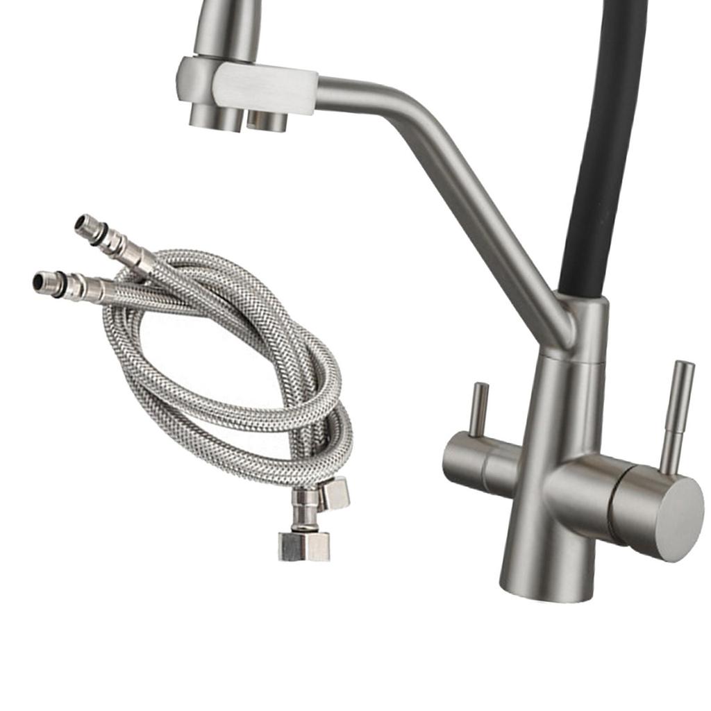 Purification Kitchen Faucet 3-ways Mixer Tap Basin Indoor Outdoor 2 Outlets