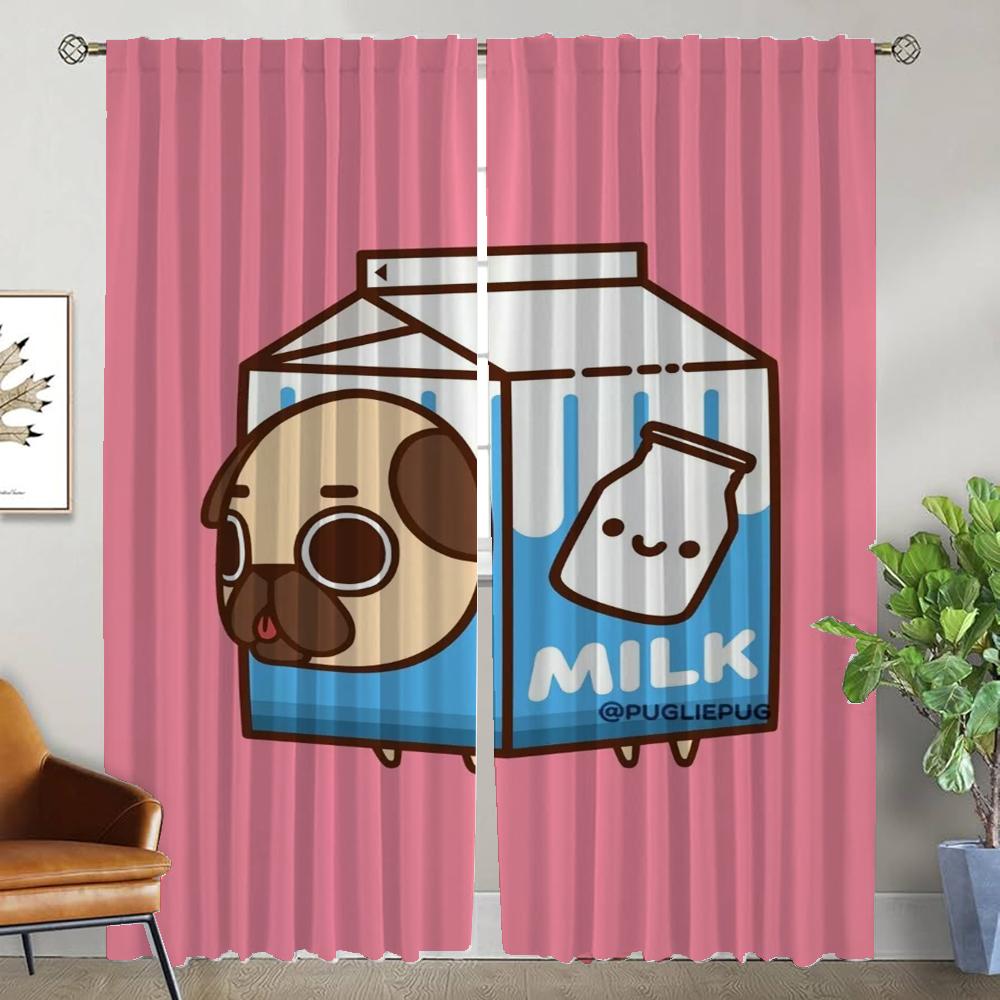 

Молочные шторы для детской комнаты, шторы для спальни, затемняющие шторы, перегородки для украшения Хэллоуина, оттенки для гостиной, кухни, элегантного дома W50xH70cmx2pcs-CL