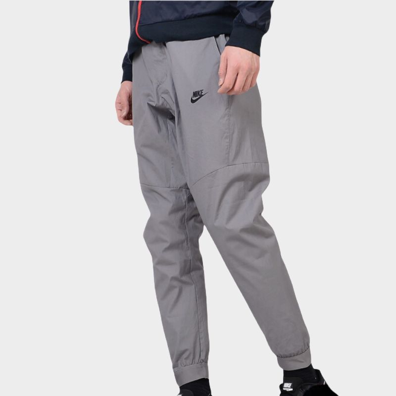 Nike Sports Lifestyle Series Logo Print Cuffed Sweatpants Men Bottoms Gray 823364-036