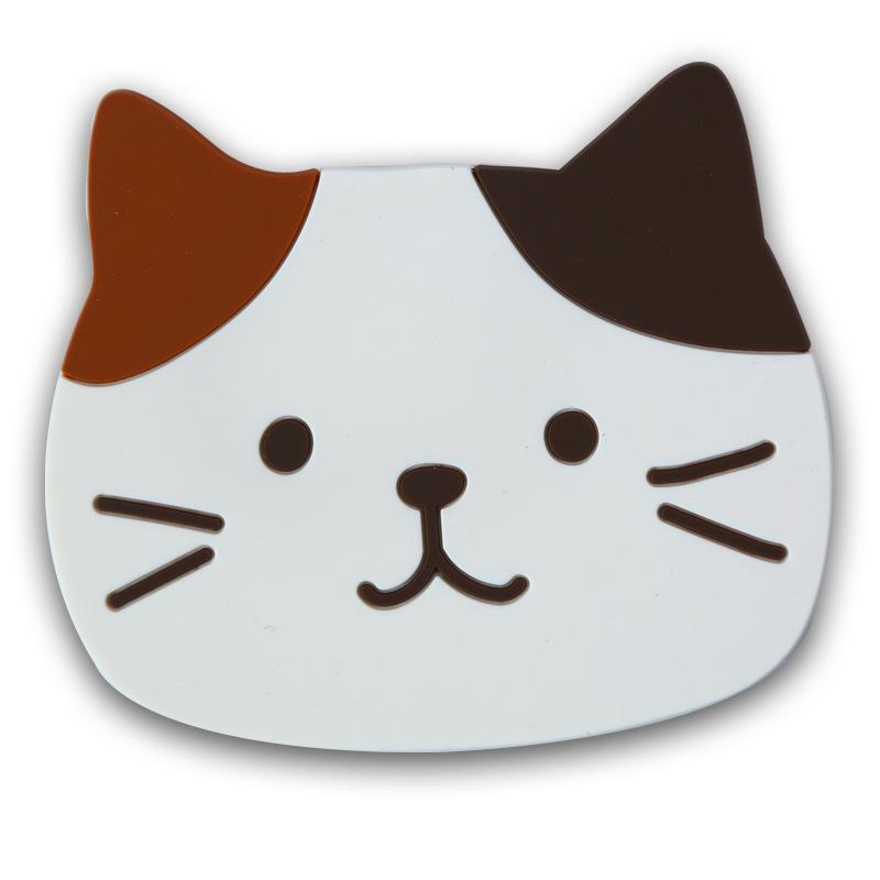 Adorable Cat & Puppy Silicone Coaster: Heat-Resistant, Non-Slip Placemat
