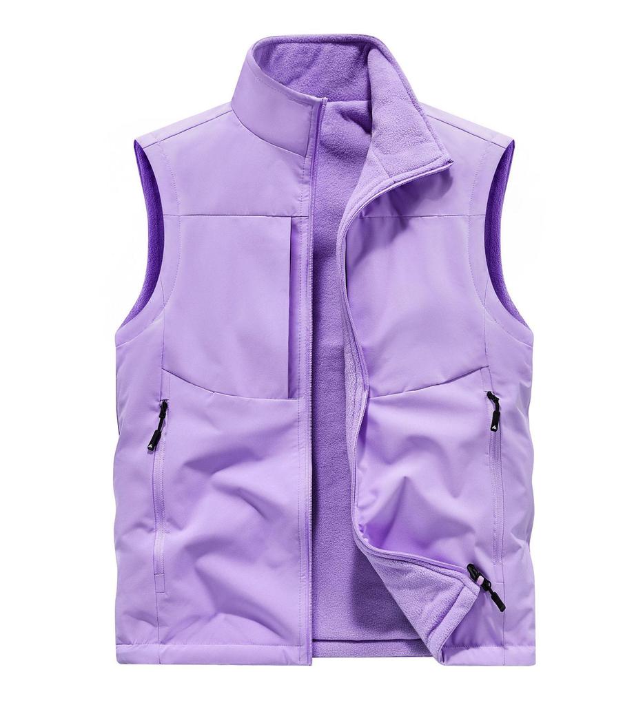 Men's Double-Sided Plush Winter Vest - 2024 Collection, Sleeveless Outerwear, Casual & Warm (Model 8822A)