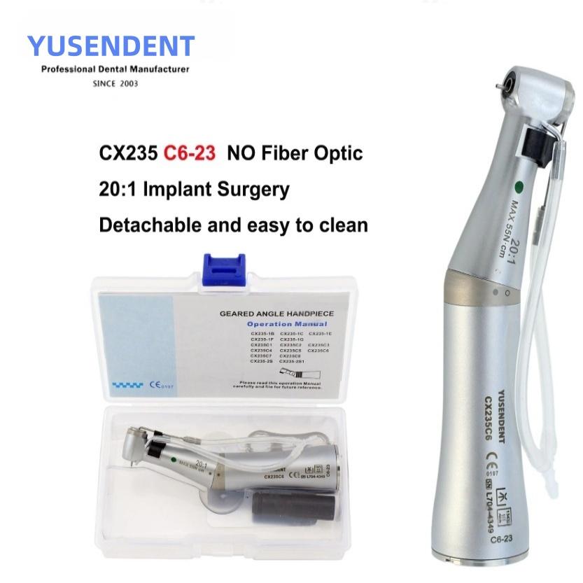 COXO YUSENDENT 20:1 Implant Handpiece Dental Surgical Contra Angle Fiber Optic CX235 C6-23 Compatible NSK Ti-Max