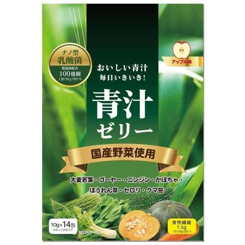 

Okinawa Niko Niko Genki Island Green Juice Jelly with Lactic Acid Bacteria, 10g x 14 sticks, Apple Flavor, Made with Domestic Vegetables