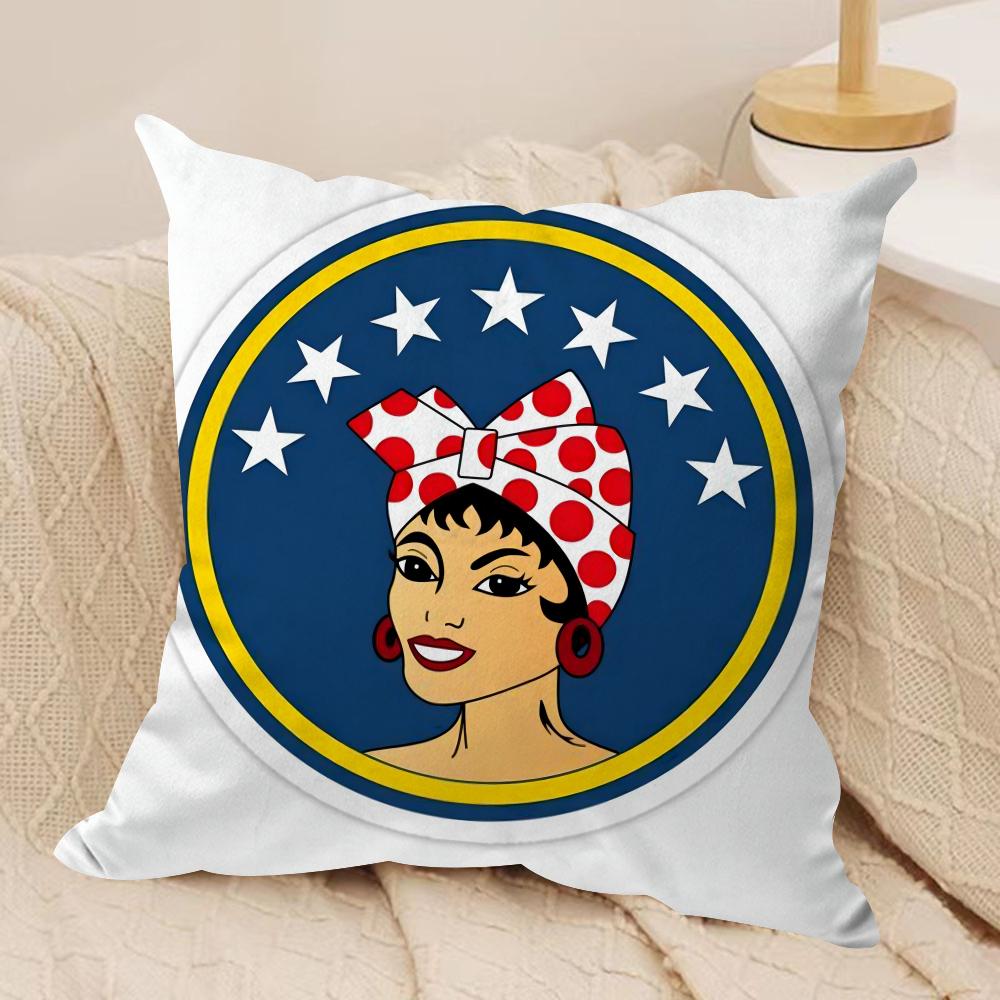 AAesthetic Art Venezuela Cushion Cover Silky Short Plush DoubleSided Printed Pillow Case for Sofa All Seasons Home Decor Gift