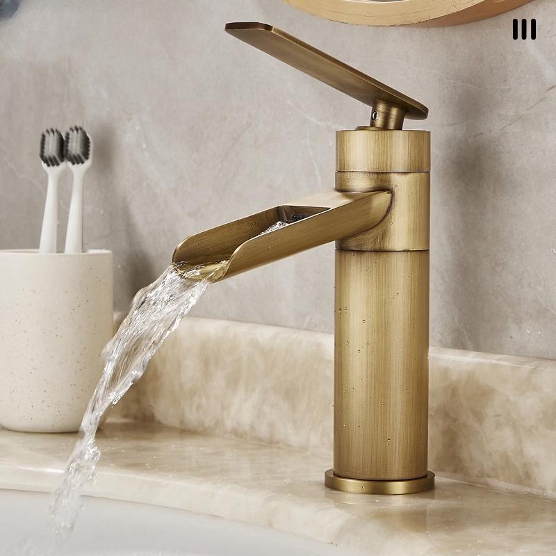 TLXT F-Style Tall Antique Bronze Basin Faucet