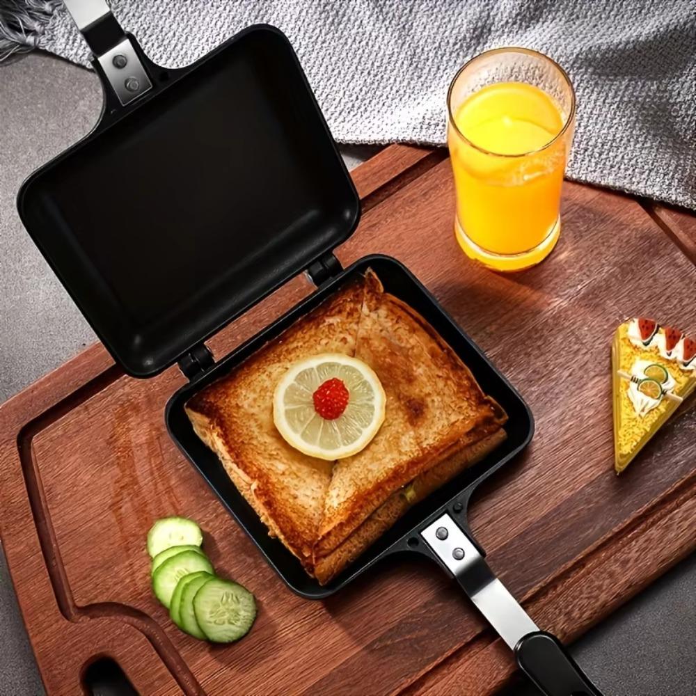 Non-Stick Sandwich Maker Aluminum Zinc Zinc Alloy Omelette Pan Durable Toast Frying Pan  Barbecue