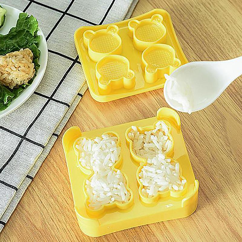 Kreslený Mini Medvídek Forma na Rýžové Koule Kreativní Tvar Sushi Mořské Řasy Kuchyňské Nástroje na Sushi Bento DIY Sushi Embosovací Zařízení Forma