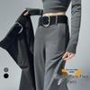 2026 Spring/Summer Women's High-Waisted Woolen Flare Pants - Floor-Length, Plus Velvet, Casual Wide-Leg
