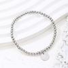 Premium Stainless Steel Stretchable Bead Bracelet Golden Sphere Design Business Casual Jewelry Accessory