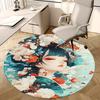 1pc Anime Design Round Carpet Floral Fantasy Chair Mat for Office, Home Decor, Living Room, Bedroom