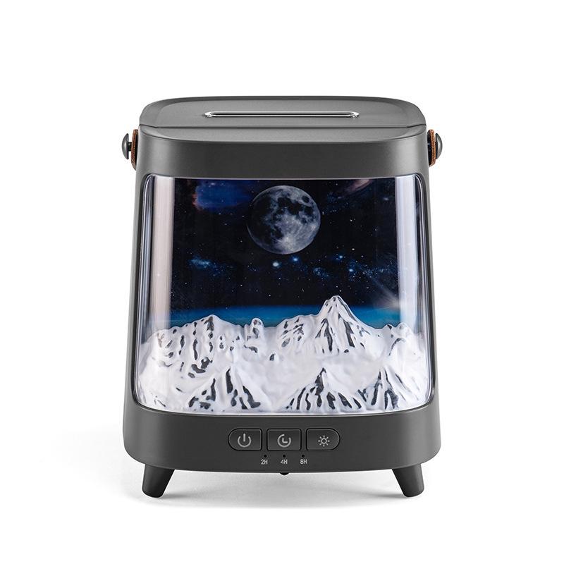 2025 Galactic Aroma Diffuser: USB-Powered Seven-Color Flame Humidifier for Home