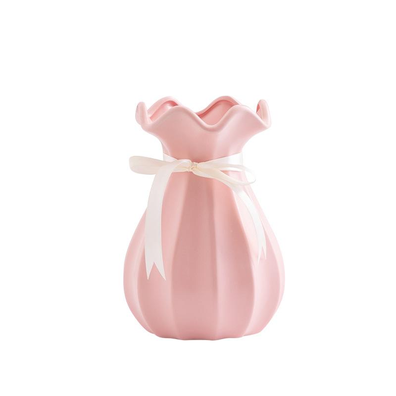 Minimalist Nordic Ceramic Vase, Water-Storing Flower Pot for Florist Supplies, Modern Home Decor