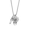 Dark Styles Skull and Spiders Charm Necklace Portable Alloy Jewelry for Halloweens Outfits