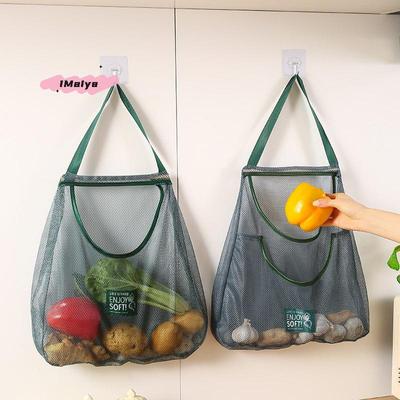 1 Stück Mehrzweck Tragbar Hängend Netz Aufbewahrungstasche Atmungsaktiv Küche Obst Gemüse Organizer Tasche
