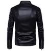 New autumn and winter men's locomotive leather jacket slim-fitting multi-zipper leather jacket men's jacket