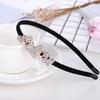 Gold Rhinestone Butterfly Korean Headband & Hairpin Set - Non-Slip Metal Hair Accessories