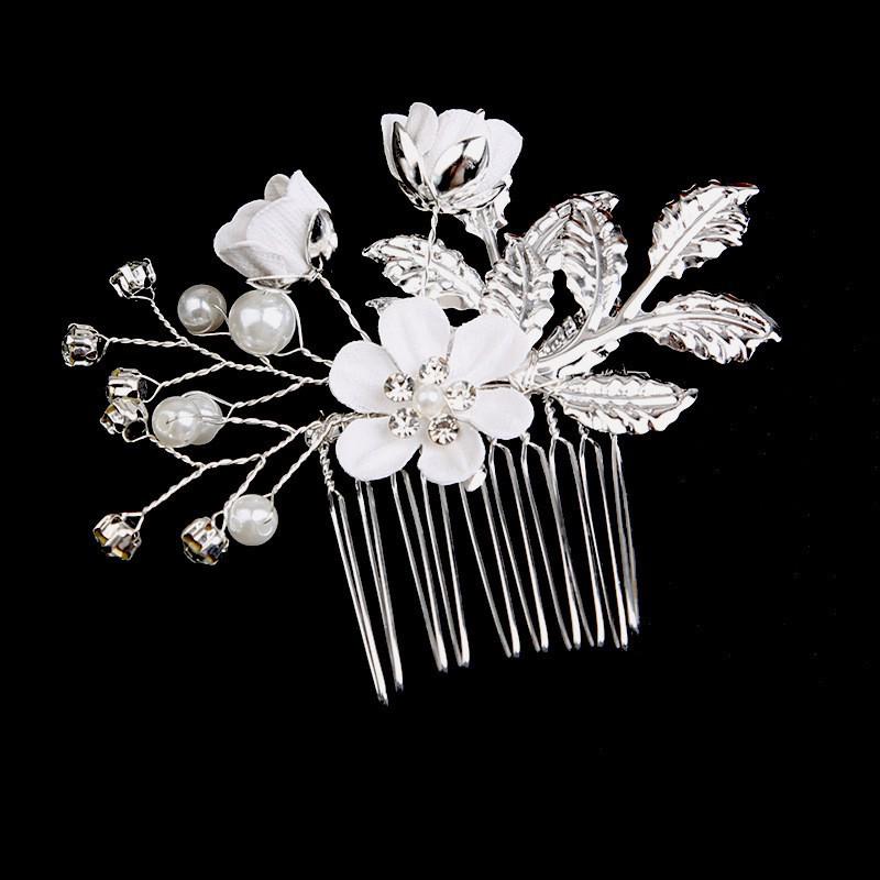 Gold Bridal Headwear: Handmade Pearl Hair Accessories Set