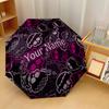 Custom Text Automatic 8 Bone Umbrella, Portable Sun Rain Protection UmbrellaMonster High