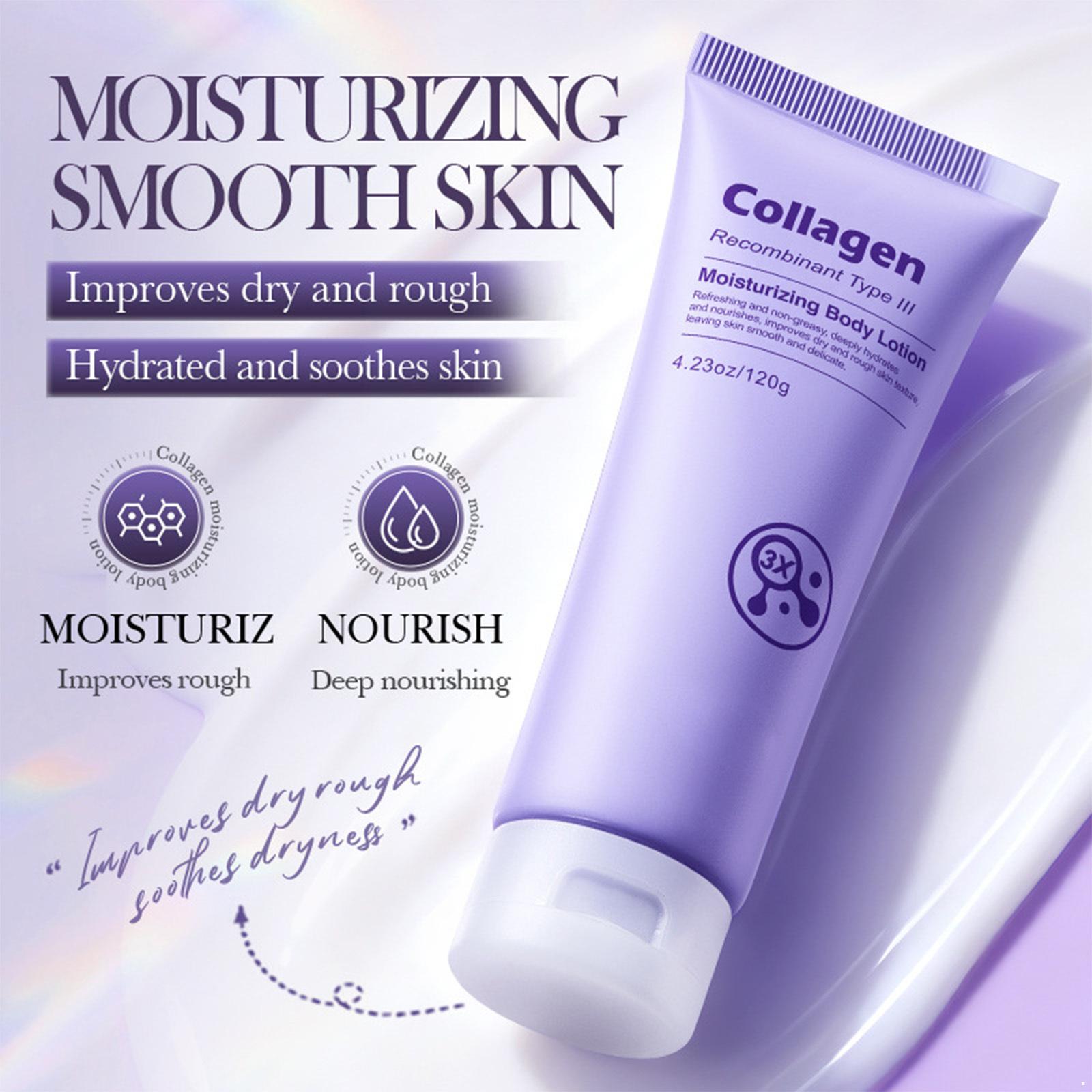

Daily Use Collagen Moisturizer – 120g Body Cream with Smoothing Texture, Hydrates & Nourishes Skin, Quick Absorption, Non-Greasy Lotion One Size