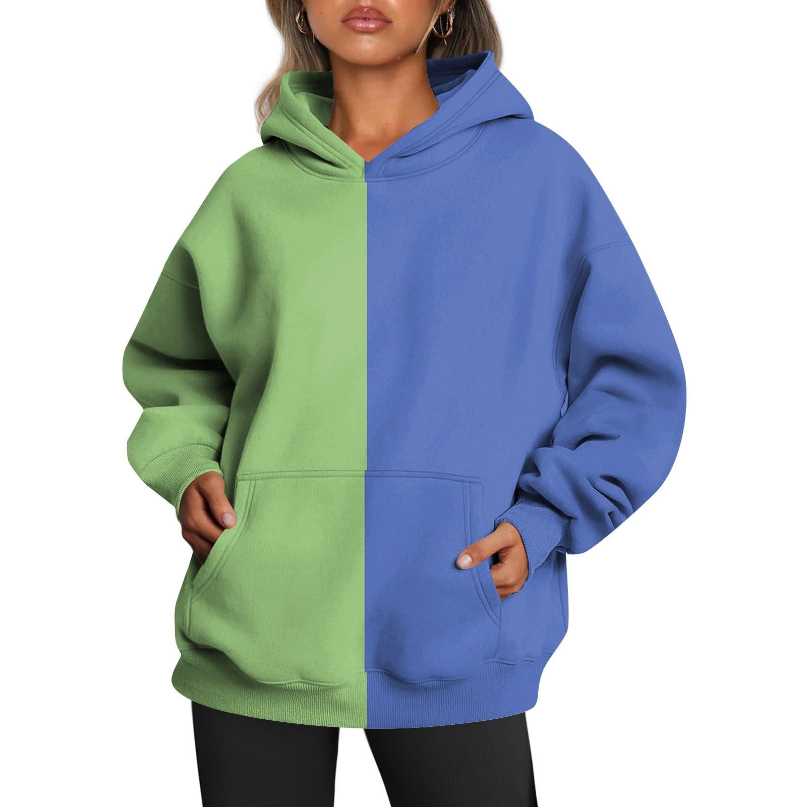 Женские толстовки с капюшоном большого размера с длинным рукавом с принтом — фото 4