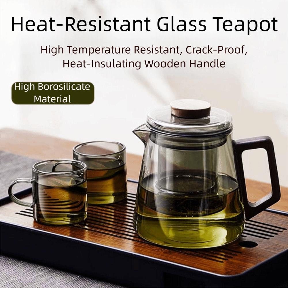 Thickened Glass Tea Separation Teapot Heat Resistant Kung Fu Tea Set Coffee Pot Office Teapot