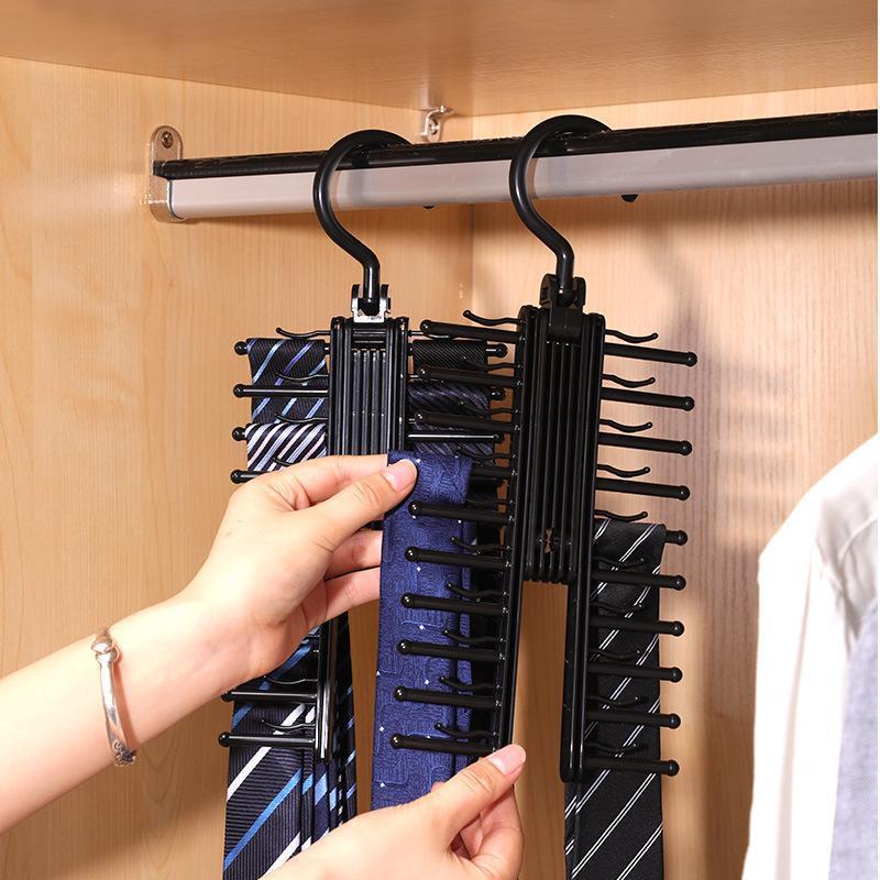 Tie Storage Rack Large Capacity Belt Storage Rack 20 Seat Buckle Wardrobe Scarf Rack Household Multi Grid Belt Tie Storage Rack