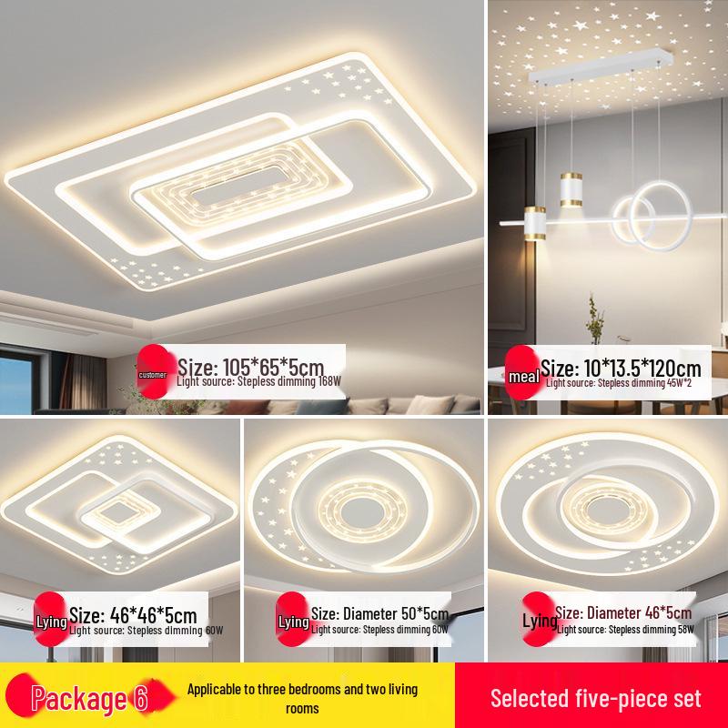 Modern Minimalist LED Ceiling Light - Whole Home Combination for Living Room and Bedroom