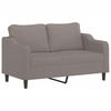 2 Seater Sofa Taupe 140 Cm Fabric