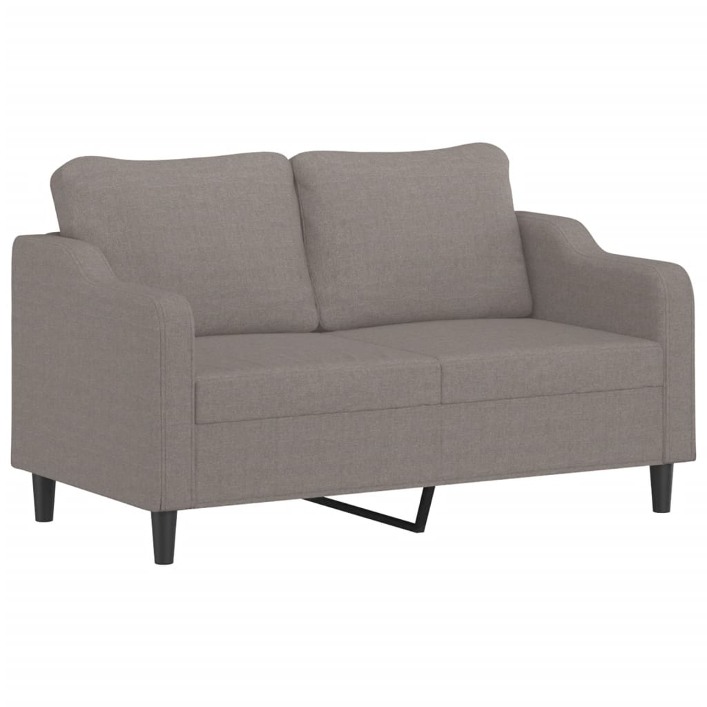 2 Seater Sofa Taupe 140 Cm Fabric