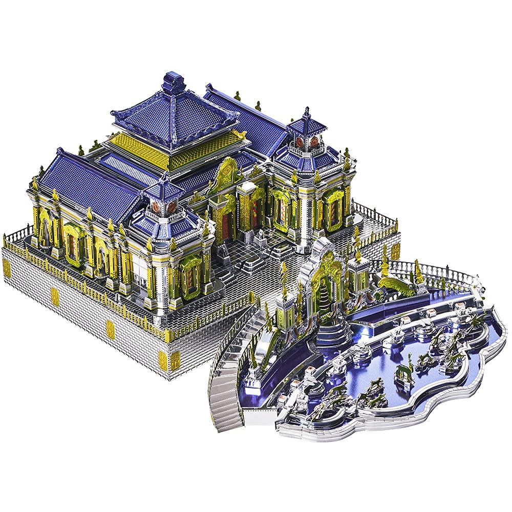Piececool 3D Metal Puzzle Yuanmingyuan Building Metal Nano Puzzle Assembly Kit No Glue Required Difficulty Level Intermediate Suitable for Adults