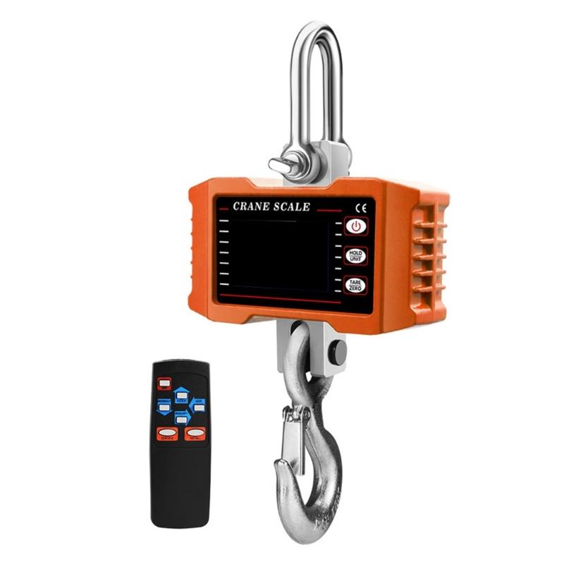 Electronic Hanging Scale Featuring High Brightness LED Display Aluminum Shell And Remote Control For Industrial Use Maximumly Capacity 2000kg