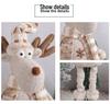 Telescopic Christmas Snowman and Knitted Reindeer Ornaments for Holiday Window Displays