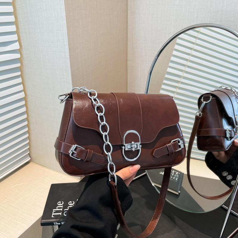 Niche Bag Women's 2025 New Armpit Bag Maillard Retro Shoulder Bag High-end Fashion Commuter Messenger Bag