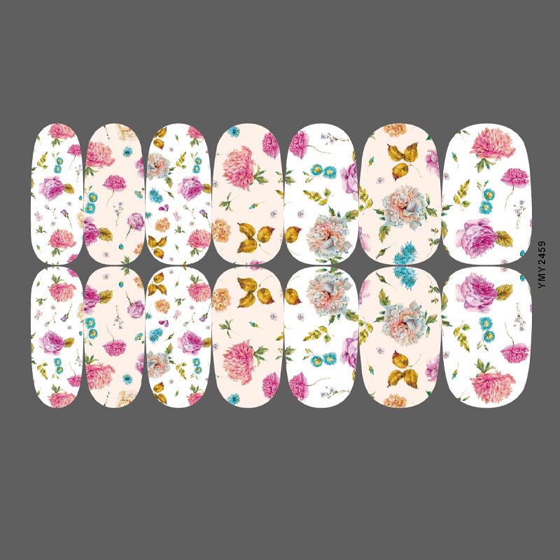 Flower Series Nail Art Stickers: Full Adhesive Set YMY2451-2465