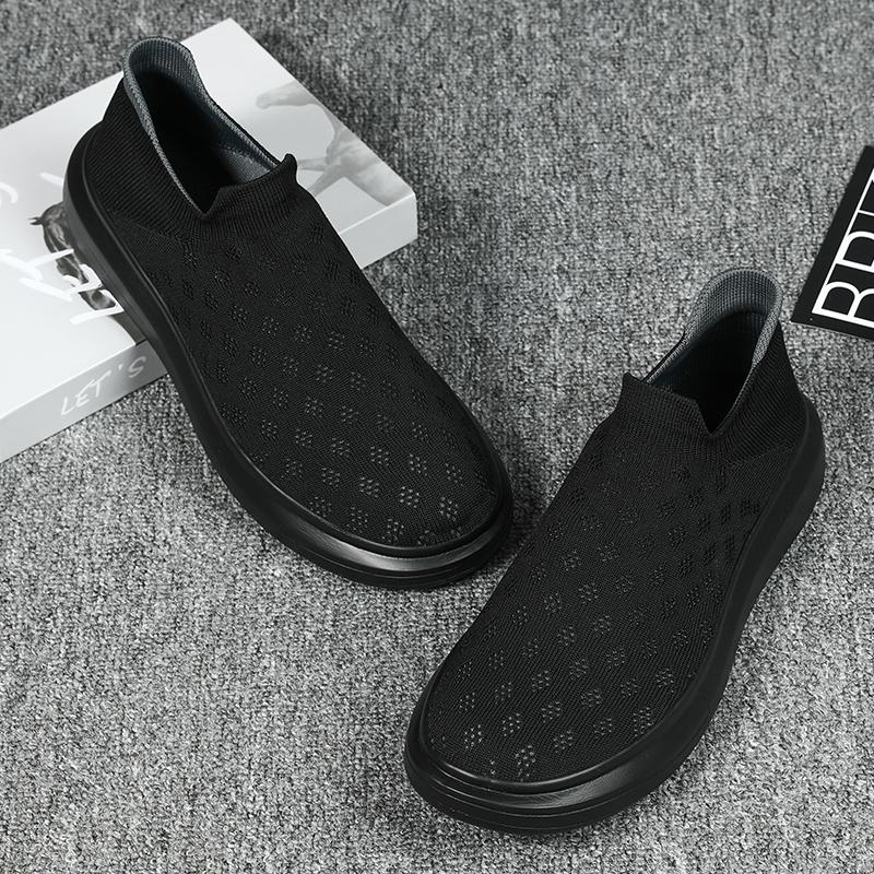 Hot Sale Black Casual Sneakers Men Sock Running Shoes Breathable Women's Sports Sneaker Outdoor Tennis Men Slip-On Footwear