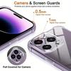 Zipper-Enhanced Clear Case with Airbag Corners for iPhone 15/14/13 Pro Max