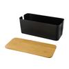 Cable Storage Box Large Cable Organiser Box With Wooden Lid For Cables Management Box Home Cable Winder Organizer