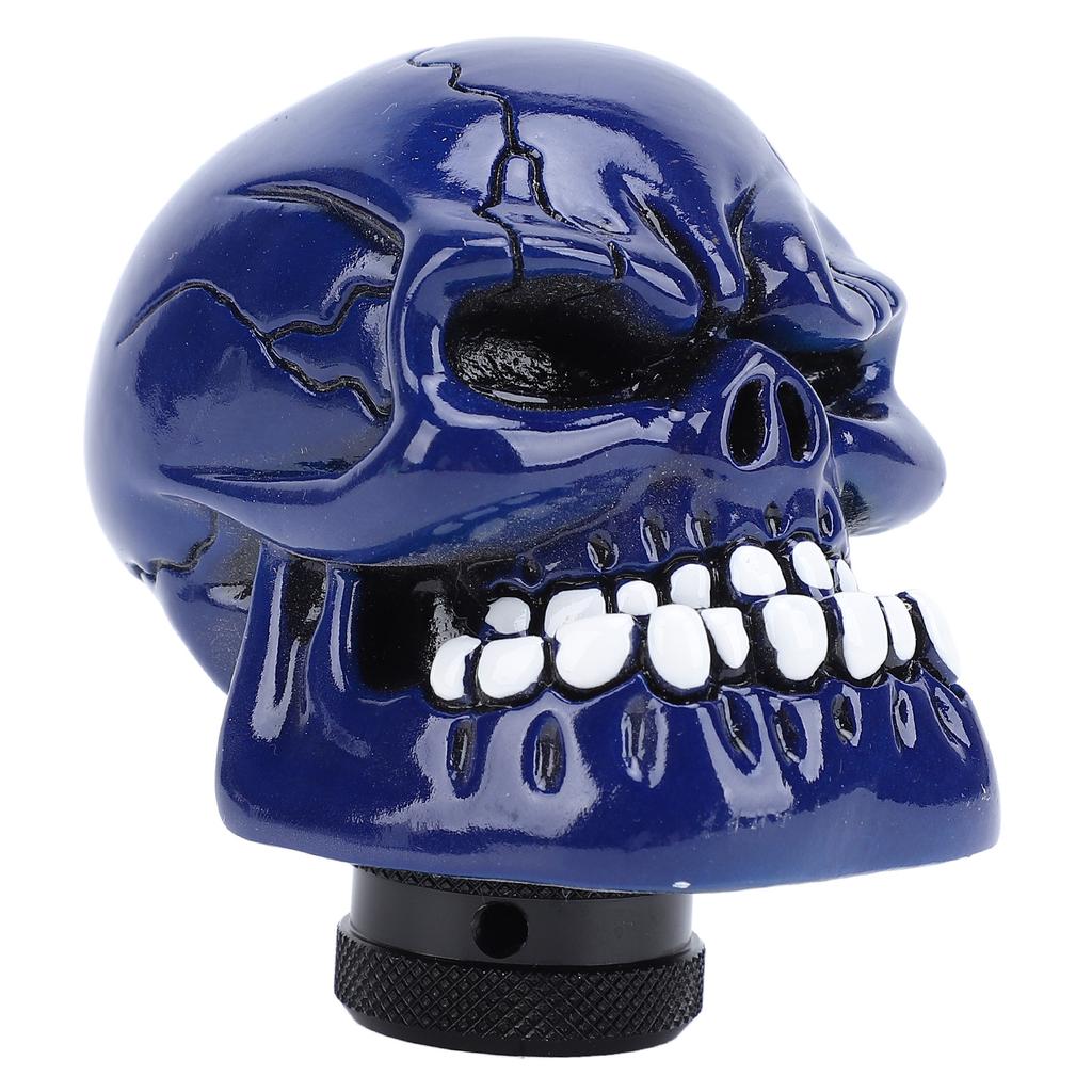 Totenkopf Schaltknäufe Harz Bequemer Griff Samurai Totenkopf Schalthebelknauf mit 3 Adaptern für die meisten