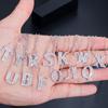 WWJ Collier élégant avec pendentif en zircone cubique brillant avec 26 lettres initiales