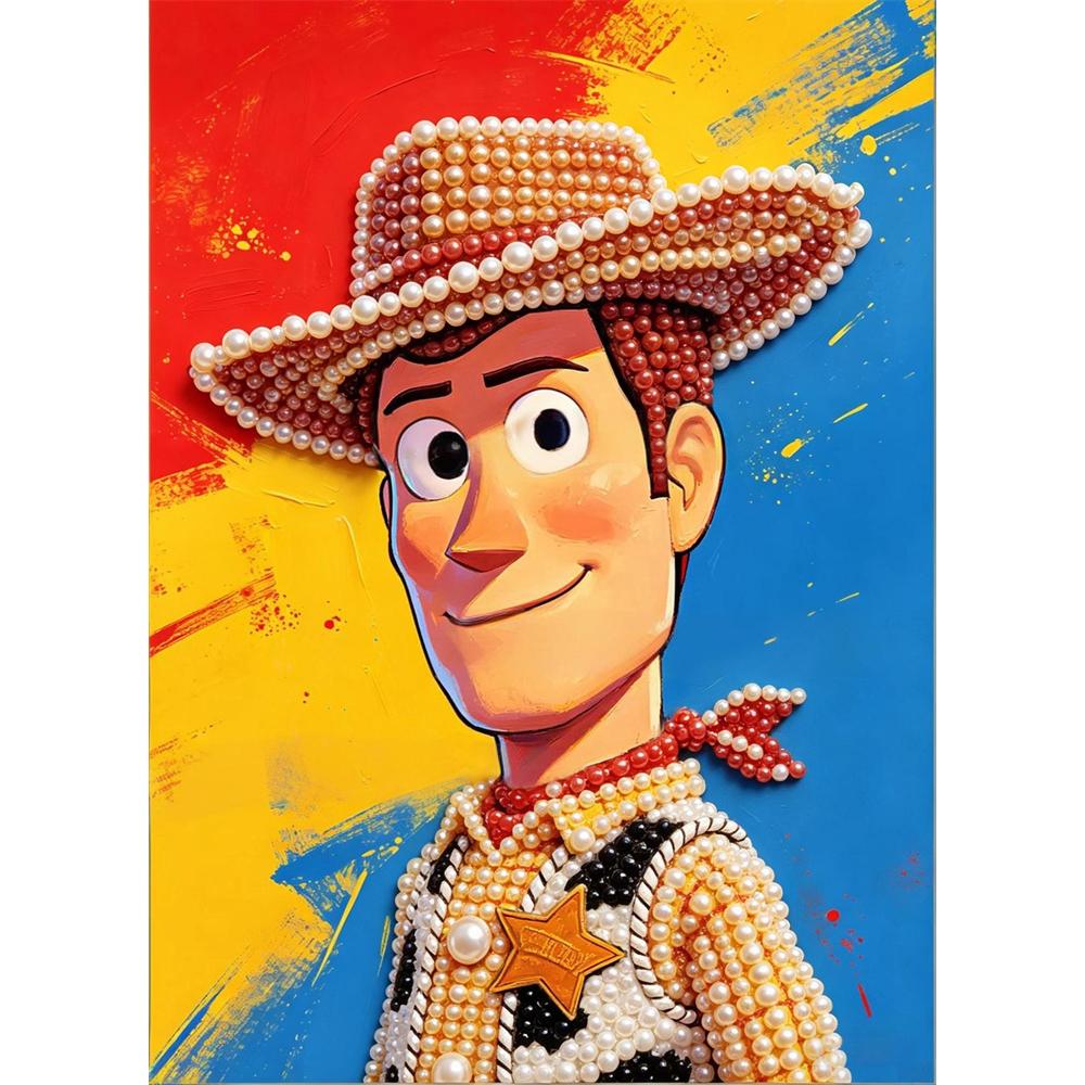 

Disney Pearl Painting Toy Story Cowboy Woody for Beginners and Adults, DIY Pearl Diamond Art Painting Kit for Home Wall Decor Gifts 30x40