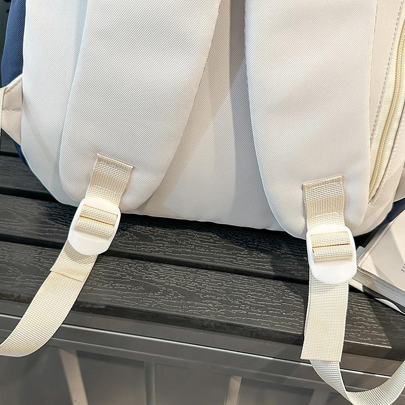 Student Schoolbag Women's Large Capacity Printed Colorblock Travel Backpack Men's Backpack