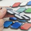 3 Colors Grille Badge Tri Colors Emblem For Toyota Tacoma Tundra 4Runner Highlande Rav4   Air Inlet Grille Auto Car Accessories